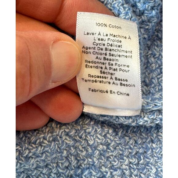 TALBOTS Light Blue, 100% Cotton sweater, size XL, Lightweight - Picture 7 of 8